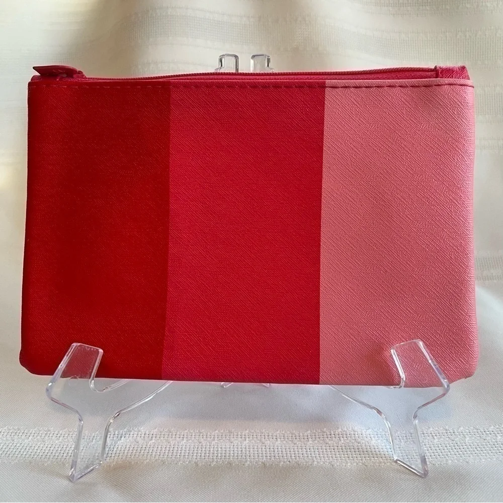 💄3/$12💄5/$15 ipsy Flying Colors Red & Pink Cosmetic Bag‎ EUC